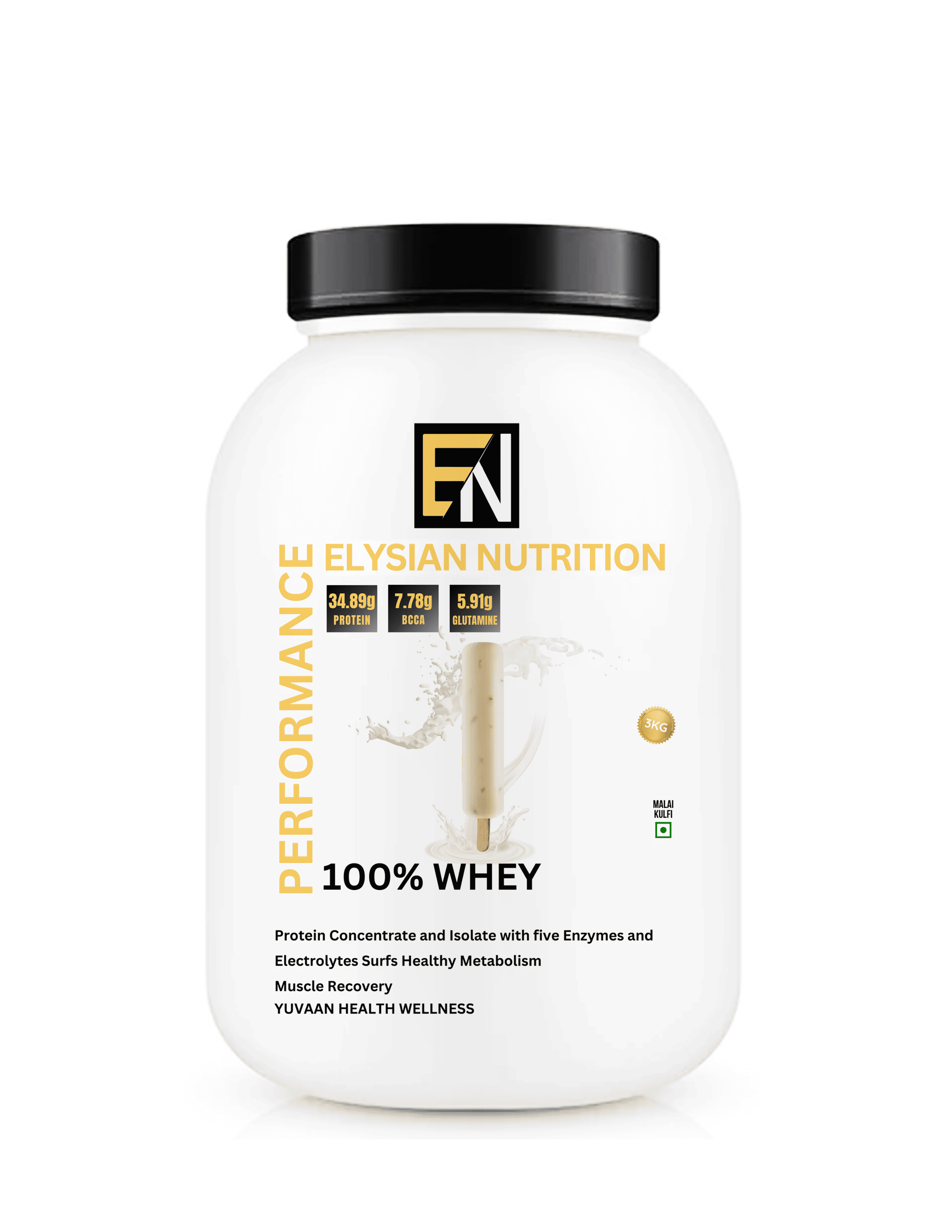 Elysian Nutrition 100% Whey Malai Kulfi 3KG