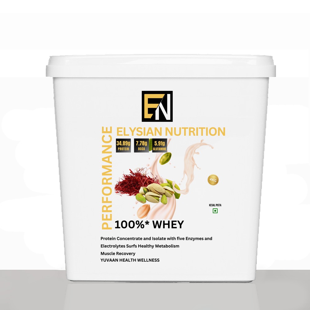 Elysian Nutrition 100% Whey Kesar Pista4KG