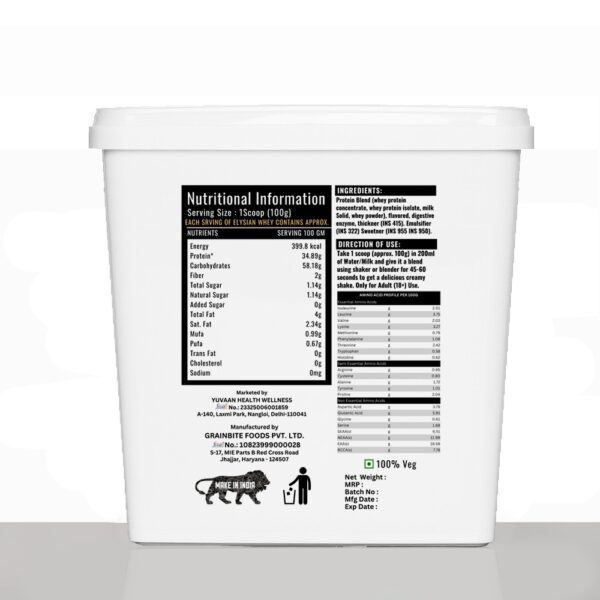 Elysian Nutrition 100% Whey Malai Kulfi 4KG - Image 2