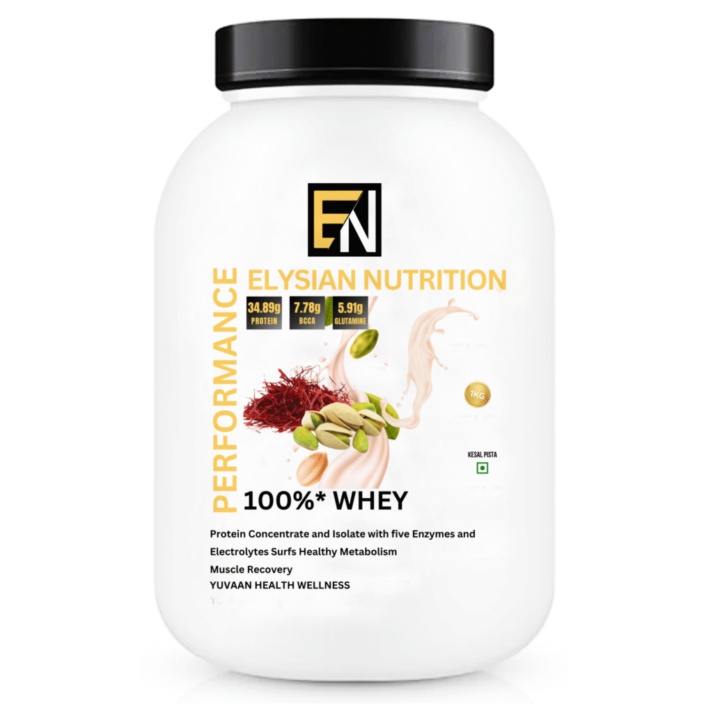 Elysian Nutrition 100% Whey Kesar Pista 1 KG