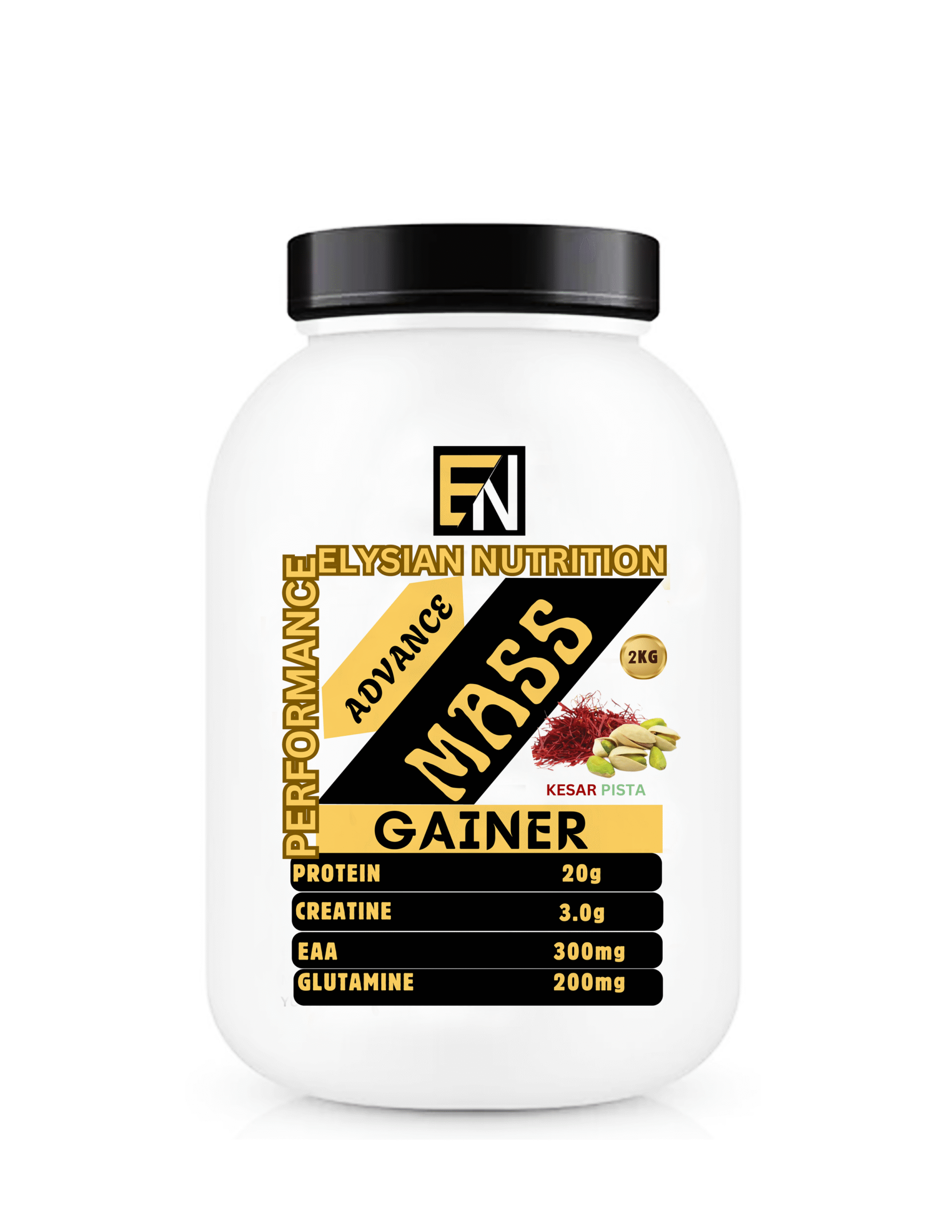 Elysian Nutrition Advance Mass Gainer 2kg Kesar Pista